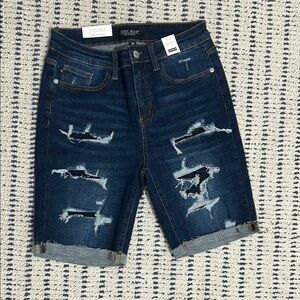 Distressed Denim Shorts